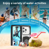Newly Upgraded IPX8 Diving Phone Case, 15m Waterproof, 6.9-inch Universal, Surfing Swimming Underwater Photography, Shockproof and Scratch-Resistant.GREY WHITE - Extra Image