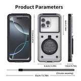 Newly Upgraded IPX8 Diving Phone Case, 15m Waterproof, 6.9-inch Universal, Surfing Swimming Underwater Photography, Shockproof and Scratch-Resistant.GREY WHITE - Extra Image