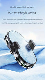 Semiconductor Cooling Fan Back Clip, Instant 3-Second Cooling, Large Area Heat Dissipation, Compatible with All Phone Models, Unobstructed Camera View for Live Streaming & Gaming.（Digital display model）
