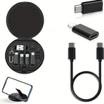 5-in-1 Cable Storage Box, Charging + Stand + Storage All-in-One, One Box Solves Your Travel Needs/BLACK