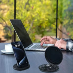 5-in-1 Cable Storage Box, Charging + Stand + Storage All-in-One, One Box Solves Your Travel Needs/BLACK