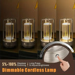 1pc Multifunctional Sparkling Crystal Table Lamp, Touch Rechargeable LED Light, Retro Cross Design, Portable & Energy-saving for Any Room - Ideal Gift(black)