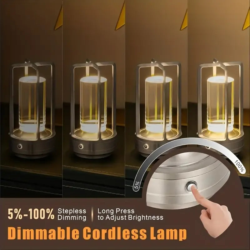 1pc Multifunctional Sparkling Crystal Table Lamp, Touch Rechargeable LED Light, Retro Cross Design, Portable & Energy-saving for Any Room - Ideal Gift(black)