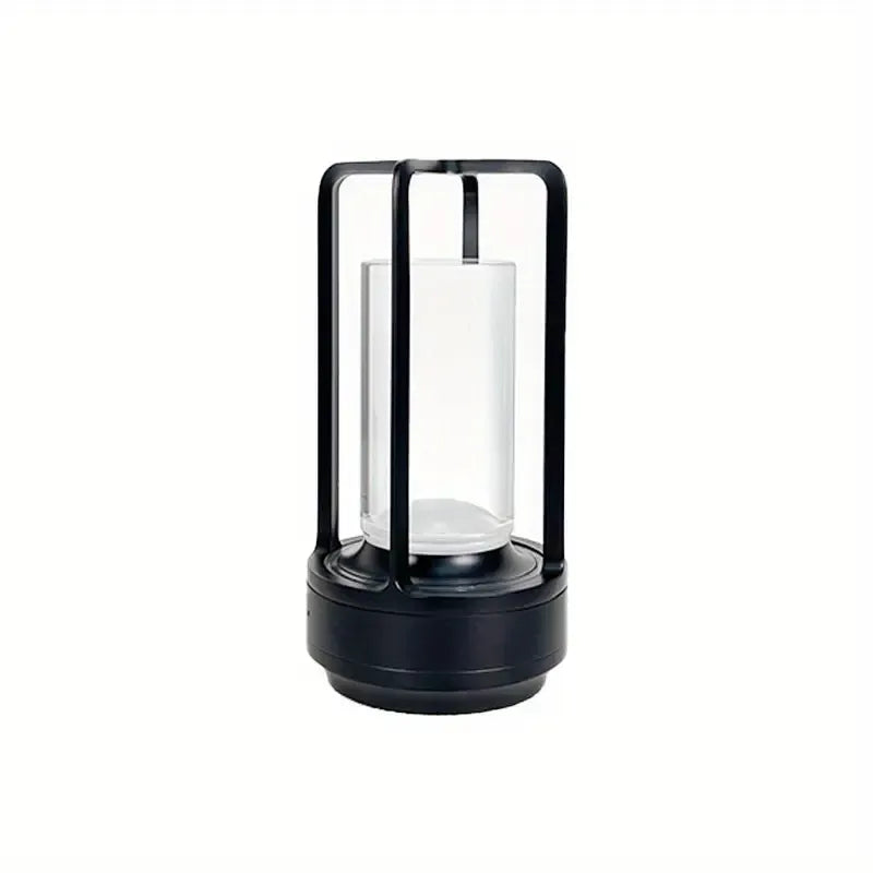1pc Multifunctional Sparkling Crystal Table Lamp, Touch Rechargeable LED Light, Retro Cross Design, Portable & Energy-saving for Any Room - Ideal Gift(black)
