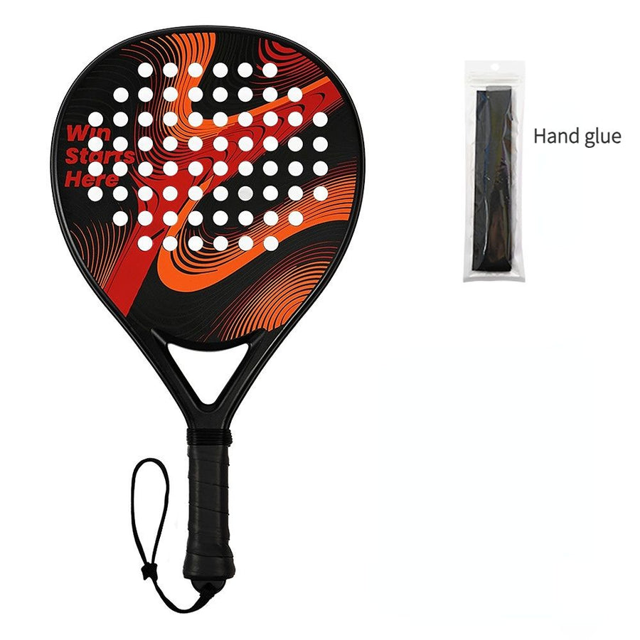 Padel Racket Carbon Fiber Lightweight Control EVA Core | Comfort Grip for Beginner & Intermediate Players（Blue-black line single shot）