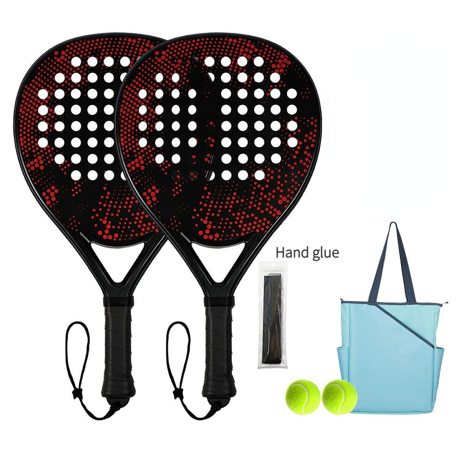 Padel Racket Carbon Fiber Lightweight Control EVA Core | Comfort Grip for Beginner & Intermediate Players（Blue-black line single shot）