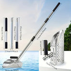 Stainless Steel 2-in-1 Sand Scoop – Metal Detecting & Beachcombing, Telescopic Handle, Sandcastle Tool