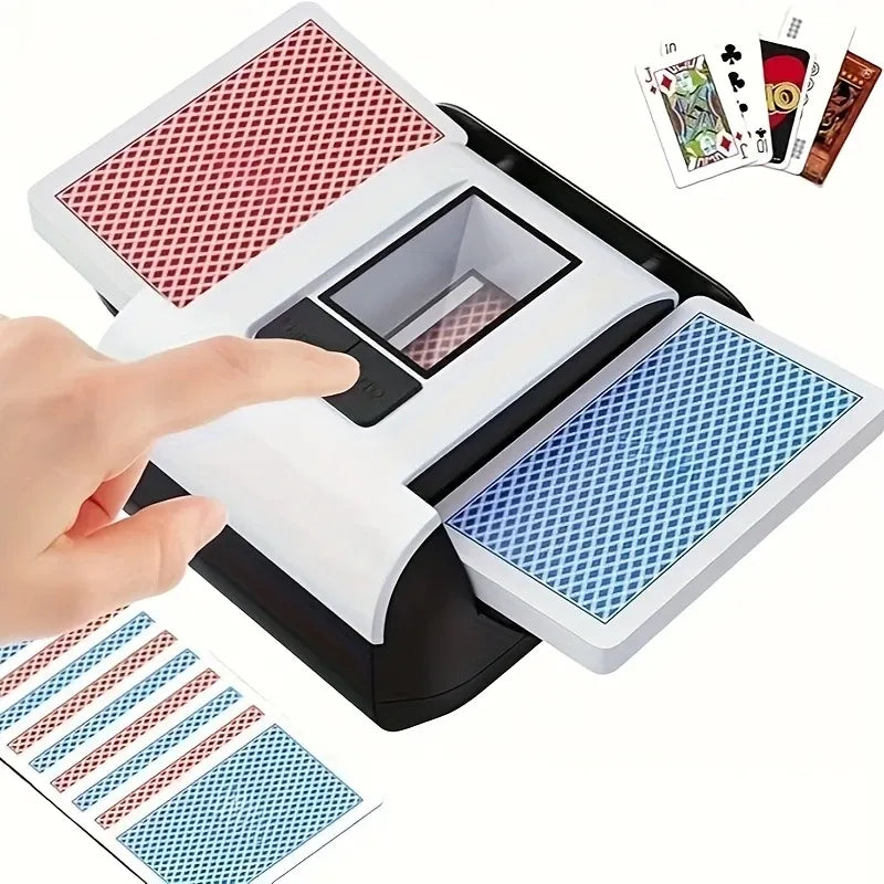 Automatic Card Shuffler, USB Rechargeable, One-Button Start, 2 Modes, Elevate Your Tabletop Game, Perfect for Family Game Nights, Hands-Free