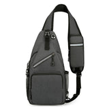 New Men's Chest Bag Lightweight Oxford Crossbody, Water-Resistant Durable Anti-Burden Shoulder Pack, Minimalist Casual Commute Cycling Sports Sling Bag(BLACK) - Extra Image