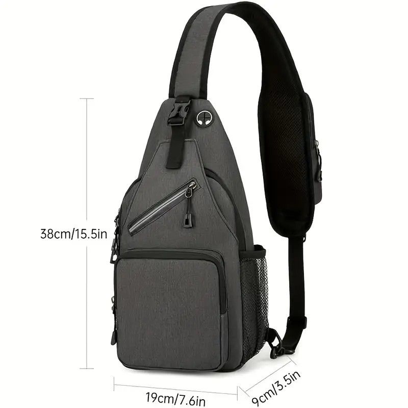New Men's Chest Bag Lightweight Oxford Crossbody, Water-Resistant Durable Anti-Burden Shoulder Pack, Minimalist Casual Commute Cycling Sports Sling Bag(RED)