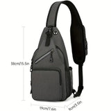New Men's Chest Bag Lightweight Oxford Crossbody, Water-Resistant Durable Anti-Burden Shoulder Pack, Minimalist Casual Commute Cycling Sports Sling Bag(RED)