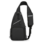 New Men's Chest Bag Lightweight Oxford Crossbody, Water-Resistant Durable Anti-Burden Shoulder Pack, Minimalist Casual Commute Cycling Sports Sling Bag(RED) - Extra Image