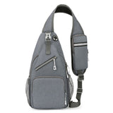New Men's Chest Bag Lightweight Oxford Crossbody, Water-Resistant Durable Anti-Burden Shoulder Pack, Minimalist Casual Commute Cycling Sports Sling Bag（dark blue） - Extra Image