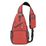 New Men's Chest Bag Lightweight Oxford Crossbody, Water-Resistant Durable Anti-Burden Shoulder Pack, Minimalist Casual Commute Cycling Sports Sling Bag（tree leaf）