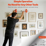 Picture Frame Hanging Balance Ruler | Nail Positioning · Angle Measurement · Level Calibration 3-in-1./ORANGE