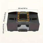 Automatic Card Shuffler, Transparent Plastic One-Touch Shuffling, Family Game & Poker Essential, Ages 14+