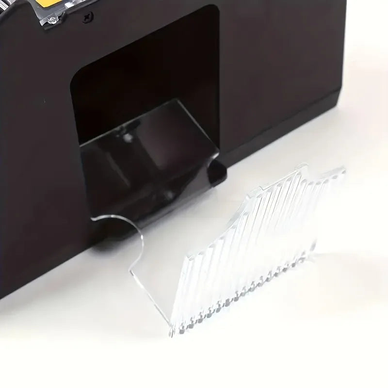 Automatic Card Shuffler, Transparent Plastic One-Touch Shuffling, Family Game & Poker Essential, Ages 14+