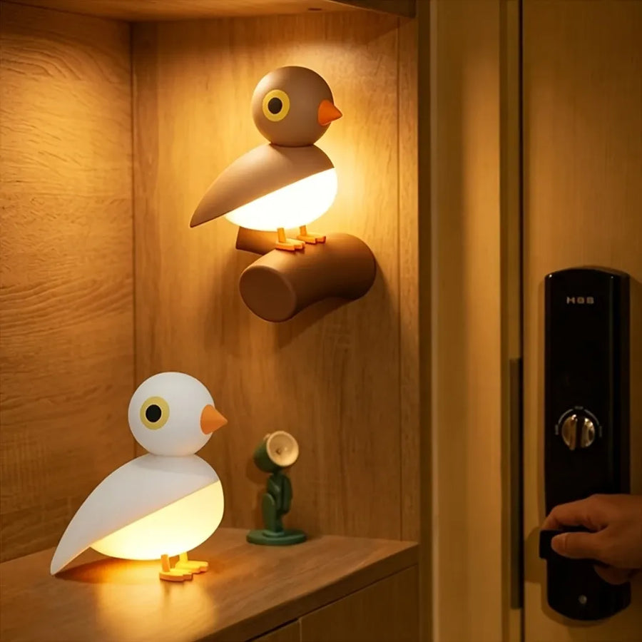 Lucky Bird Motion Sensor Night Light, PIR + Light Dual Control, 7m Range, Magnetic Wall Mount, 800mAh Rechargeable, Soft Warm White.(brown)