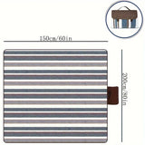 Double-layer Nylon Picnic Mat High-density Waterproof Base + Nylon Padding Lightweight Foldable with Carry Handle Machine Washable & Easy Care  Ideal for Beach Camping Park Outdoor Picnics。（150*200CM)