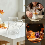 1PCS Halloween Ghost Borosilicate Glass 440ml with Handle – Heat Resistant, Reusable & Great for Party Atmosphere