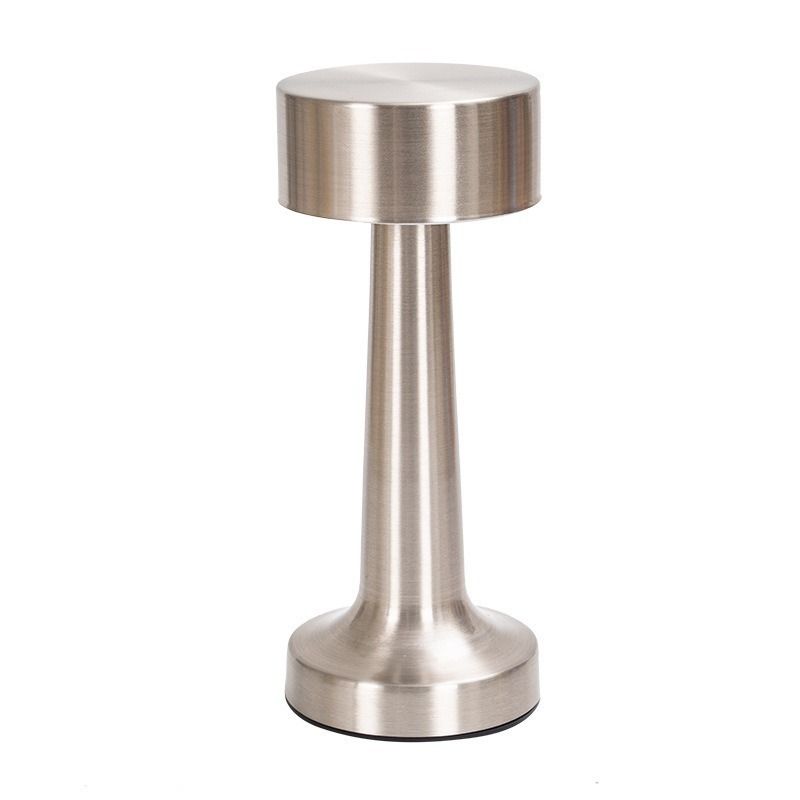 Dumbbell-Shape Metal Touch Lamp – Brushed Body, 3 Color Temperatures, Wireless & Portable, Soft Eye-Friendly Ambient Light（Red Bronze）
