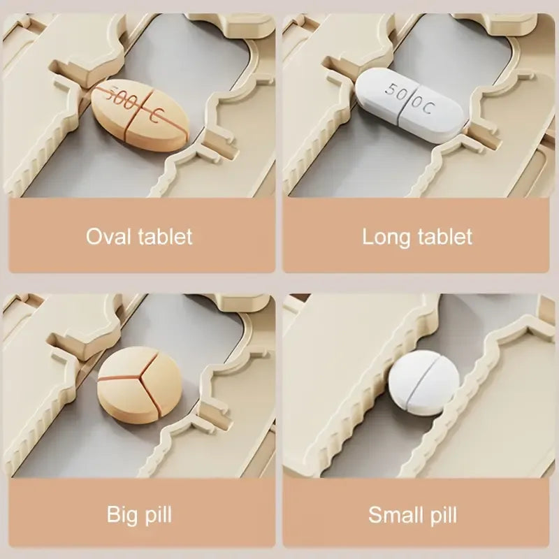 Rectangular Pill Cutter | Three Colors Available, Multi-Size Cutting, Travel-Friendly First Choice./Dark grey