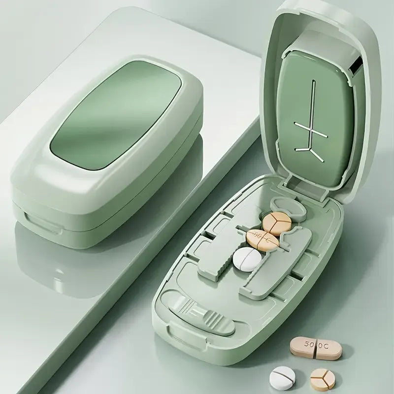 Rectangular Pill Cutter | Three Colors Available, Multi-Size Cutting, Travel-Friendly First Choice./Dark grey