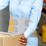Breathable Mesh Lumbar Support Belt with Steel Plate, High-Viscosity Hook & Loop, Multi-Scene Use.Size: M