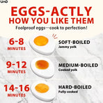 Multifunctional Electric Egg Cooker – Holds 6 Eggs, Timer Control, Soft to Firm Doneness, Quick Breakfasts Made Easy with One Device.