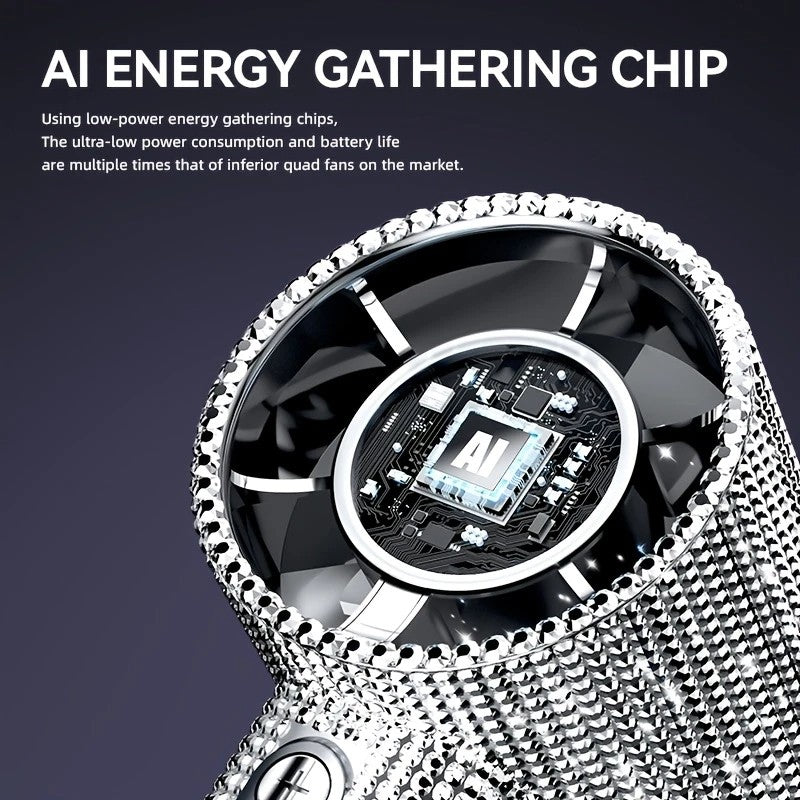 Colored diamond/Diamond - style Handheld Mini Fan, Exquisite and Long - lasting Battery Life