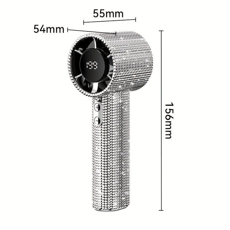 Colored diamond/Diamond - style Handheld Mini Fan, Exquisite and Long - lasting Battery Life