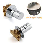 Chrome Bath Control Shower Mixer Brass Round Wall Mounted Hot Cold Water Valve