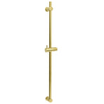Brushed Gold Brass 850mm Long Sliding Rail Bar Swivel Handheld Shower Holder Kit
