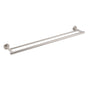 Brushed Nickel 750mm Double Towel Rack Rail Holder Round Hanger Bar Wall Mounted