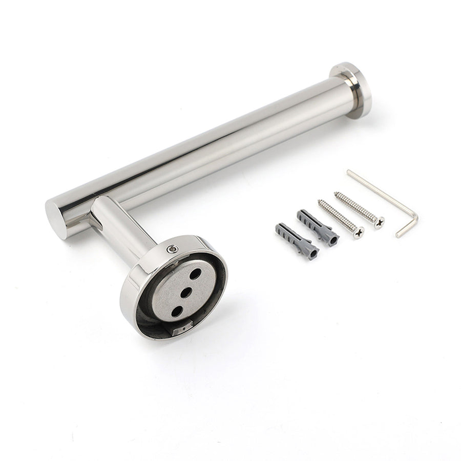 Bathroom Mirror Chrome Stainless Steel Toilet Paper Roll Tissue Holder Rack Kit