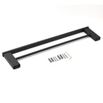 Matt Black Cubic Square 600mm Double Towel Rail Rack Hanger Holder Bar Wall Kit