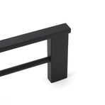 Matt Black Cubic Square 600mm Double Towel Rail Rack Hanger Holder Bar Wall Kit
