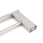 Brushed Nickel Square Towel Rail Rack 600mm Double Hanger Holder Bar Bathroom