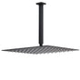 Matt Black 16" Large Rainfall Shower Head 300mm Ceiling Dropper Arm Square Mixer Taps