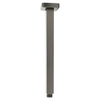Gun Metal Square 12" Rainfall Shower Head 300mm Ceiling Dropper Arm Bath Set WELS