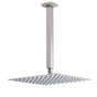 Brushed Nickel Square 12" Rain Shower Head 300mm Brass Ceiling Dropper Arm Set