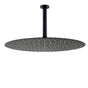 Matt Black Round 16" Extra Large Rain Shower Head 300mm Ceiling Dropper Arm Set
