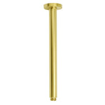 WELS 16" Round Stainless Steel Shower Head Extension Ceiling Arm Set Brushed Gold