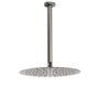 WELS Gun Metal Round 12" SUS Rainfall Shower Head 300mm Ceiling Dropper Arm Set