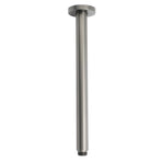 WELS Gun Metal Round 12" SUS Rainfall Shower Head 300mm Ceiling Dropper Arm Set