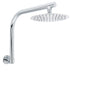 WELS 8" Round Rainfall Shower Head + 360° Swivel Gooseneck Wall Arm Set