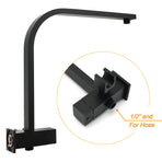 WELS Matt Black Twin Set 12" Large Shower Head 3 Modes Handheld Gooseneck Arm Diverter