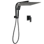 Matt Black Twin Set 16" Extra Large Shower Head 3 Modes Handheld Gooseneck Arm Wall Mixer