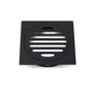 Black Bathroom 110mm Small Square Shower Grate Floor Drain 95mm Outlet Watermark
