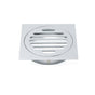 Chrome Stainless Steel 110mm Small Square Shower Grate Floor Drain 95mm Outlet